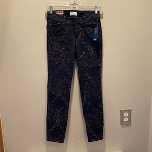 Old Navy velvet-like Brocade pants size 0 regular